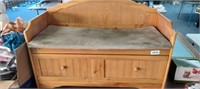 WOODEN BENCH WITH STORAGE DRAWER