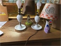 Lot of Lamps incl. 2 Hobnail Lamps,