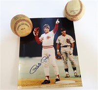 Autogrphed Cincinnati Reds Baseballs and Picture