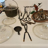 Various cast iron items