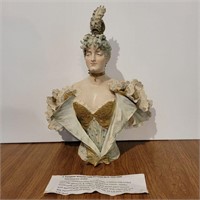 European Victorian vintage Lady Porcelain bust