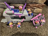 Paw Patrol Sky character with vehicles