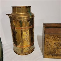 Brass and copper milk holder