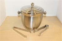 LENOX ICE BUCKET WITH 2 PAIR OF TONGS----NEW