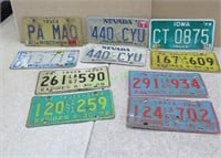 License Plates - 10 items - Worn