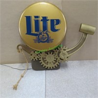 Miller Lite Beer Mechanical Boxing Bell Sign