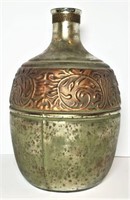 Mercury Glass Vase with Raised Band