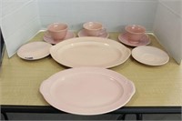 SELECTION OF LU-RAY CUPS, SAUCERS AND PLATTERS