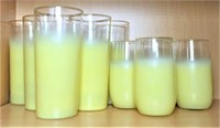 Blendo Glass Milky Yellow Mid Century Tumblers