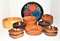 Variety of Wood Salad Bowls