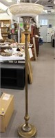 VINTAGE FLOOR LAMP WITH GLASS SHADE