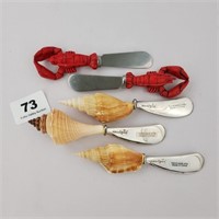 Sea Shelll & Lobster Cheese Knives