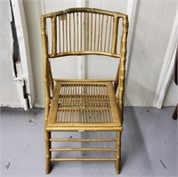 Gold Bamboo Folding Chair