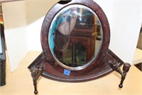 MIRROR WITH ATTACHED TAPER CANDLE HOLDERS