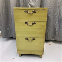 Green Oak Four Drawer Cabinet