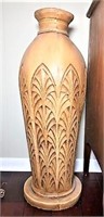 Patterned Mexico Pottery Floor Vase