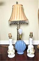 Bedside & Table Lamps Lot of 4