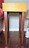 Accent Table with Bamboo Look Top