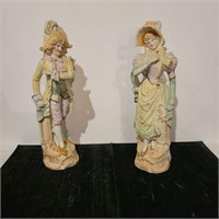 Bisque Victorian figures