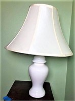 White Ceramic Table Lamp with Shade