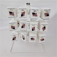 American Flag Lapel Pins & Store Display