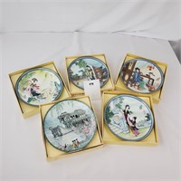 Five Zhao Huimin Yuan Chin Collector Plates