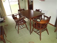 Maple Table and 4 Captain Chairs
