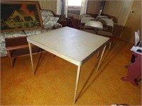 5 Steel Chairs and Card Table