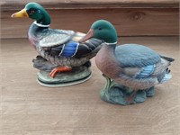 (2) Vintage Ceramic Mallard Drake Figurines