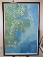 NC Outer Banks Framed Map