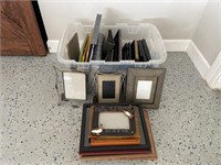 Clear Bin of Picture Frames