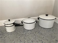 White Enamel Metal Cookware
