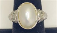 Judith Ripka 925 Silver & Pearl Ring 8