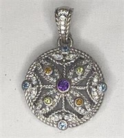 Judith Ripka 925 Silver & Gemstone Pendant