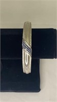Judith Ripka 925 Silver & Blue Stone Bracelet