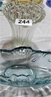 Clear Glass Vase And Bowl