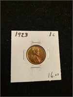 Uncirculated 1923 Lincoln Wheat Cent Penny Coin
