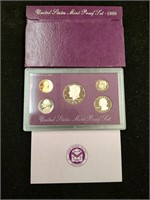 1988 US Mint Proof Set coins in original box with
