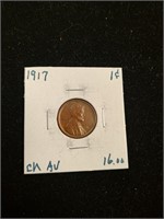1917 Lincoln Wheat Cent Penny Coin marked Choice