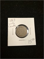 1883 With Cents Liberty V Nickel coin