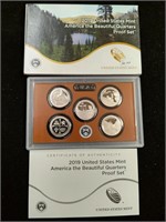 2019 US Mint Proof Set coins in original box with