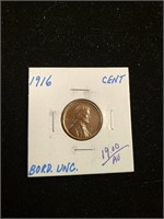 1916 Lincoln Wheat Cent Penny Coin marked
