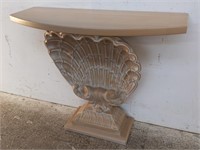 Sea shell console table approx 38" x 14" x 32"