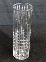 Ceski Polish crystal vase, 12"h. x 3"diam.