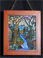 Mosaic framed art piece. Approx 10 1/4" x 12 1/4".