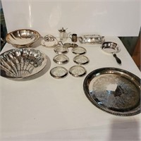 Various silverplate items