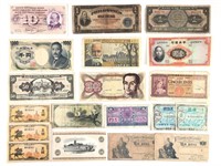 19 Various Country & Denomination Foreign Currency