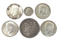 Silver Dollar & Half Dollar Coin Lot