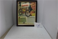 Schwinn  BICYCLE FRAMED ADVERTISING 50'S