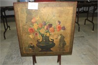 Antique wood card table